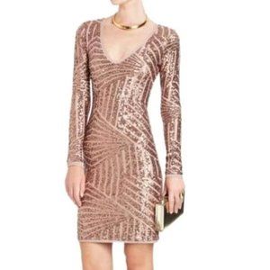 BCBGMaxazria Rose Gold Sequin BCBGMaxazria Rose Dress